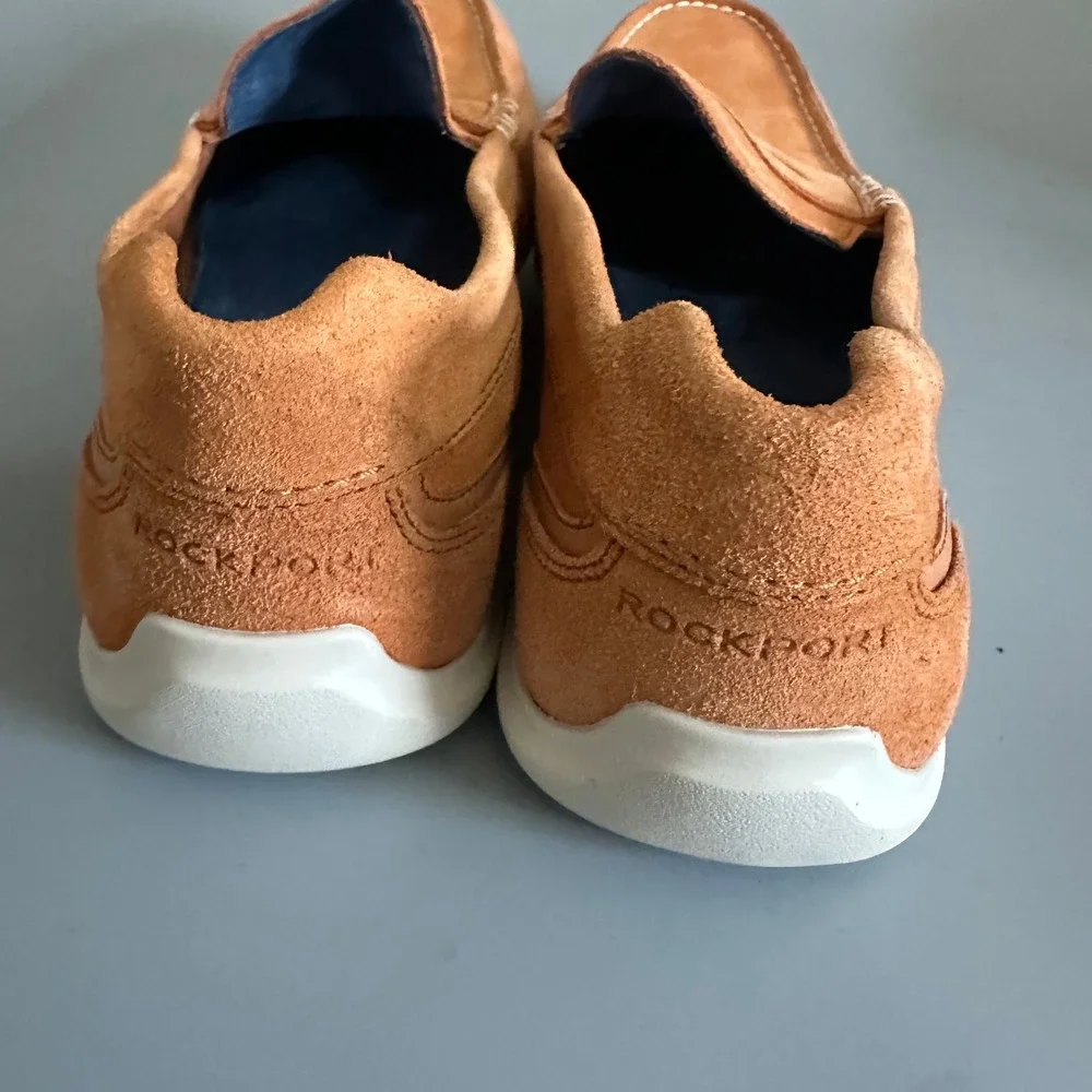 Rockport Mens Adiprene by Adidas Burnt Orange Suede Penny Loafers Size 12